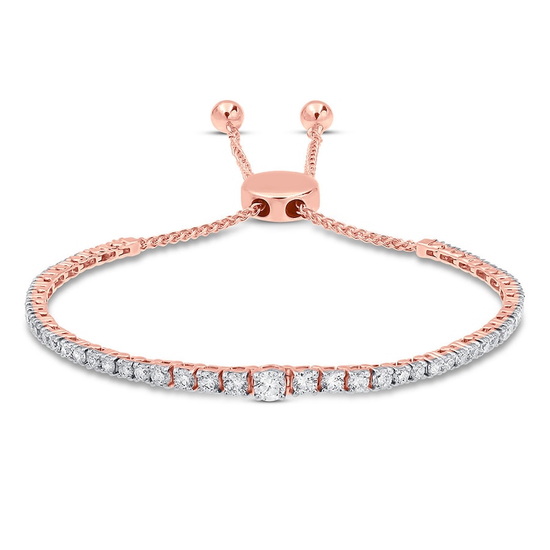 Main Image 1 of Diamond Bolo Bracelet 2 ct tw 14K Rose Gold