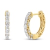 Thumbnail Image 0 of Diamond Hoop Earrings 2 ct tw Round-cut 14K Yellow Gold