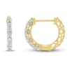 Thumbnail Image 1 of Diamond Hoop Earrings 2 ct tw Round-cut 14K Yellow Gold