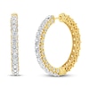 Thumbnail Image 1 of Diamond Hoop Earrings 5 ct tw Round-cut 14K Yellow Gold