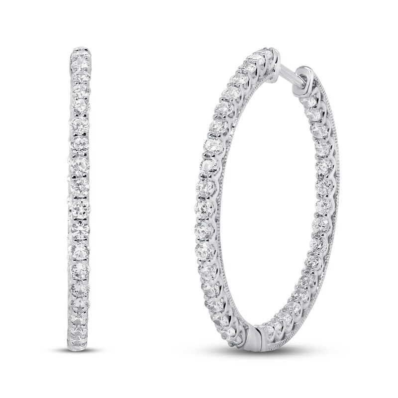 Jared’s Hearts desire 1 Ct diamond hoop earrings current price $4,300  before tax