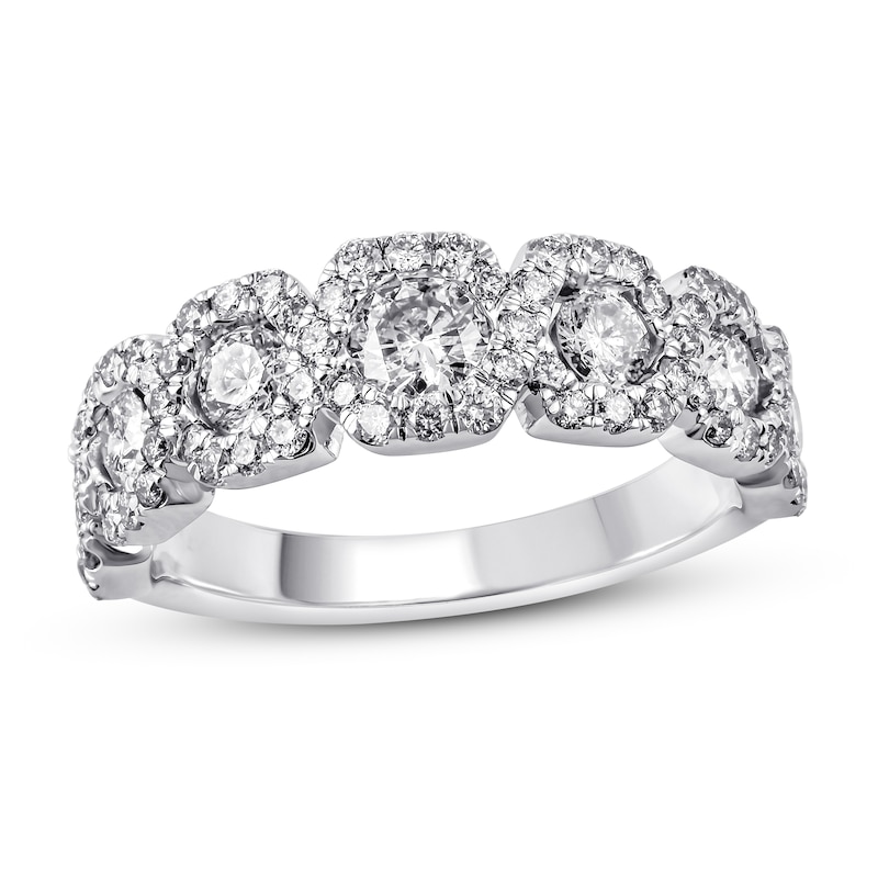 Main Image 1 of Diamond Anniversary Band 1-1/2 ct tw Round-cut 14K White Gold