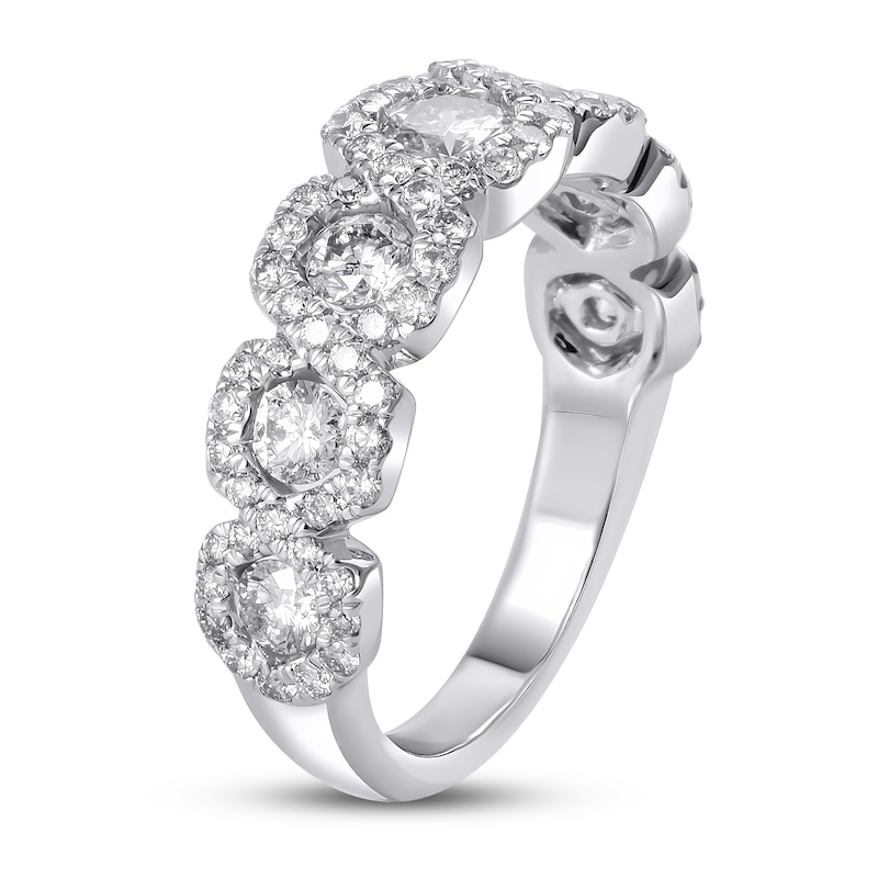 Main Image 2 of Diamond Anniversary Band 1-1/2 ct tw Round-cut 14K White Gold