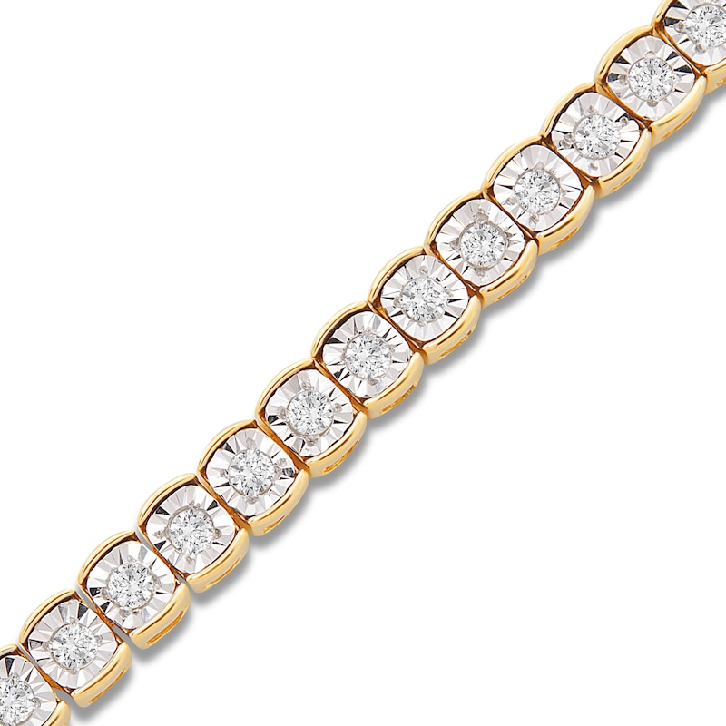 Diamond Bracelet 1 ct tw Round 14K Yellow Gold