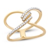 Diamond Openwork Knot Ring 1/6 ct tw Round 10K Yellow Gold