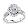 Thumbnail Image 0 of Diamond Ring 1 ct tw Baguette/Round 14K White Gold