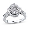 Thumbnail Image 0 of Diamond Ring 1 ct tw Baguette/Round 14K White Gold