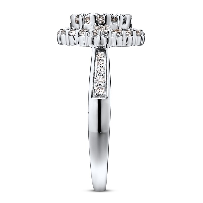 Diamond Ring 1 ct tw Baguette/Round 14K White Gold