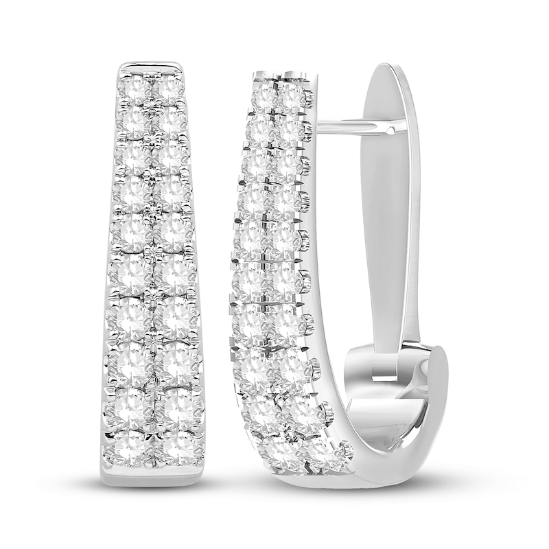 Diamond Earrings 1 ct tw Round 14K White Gold