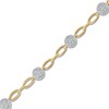 Thumbnail Image 1 of Diamond Bracelet 1 ct tw Round 10K Two-Tone Gold