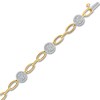 Thumbnail Image 2 of Diamond Bracelet 1 ct tw Round 10K Two-Tone Gold