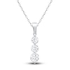 Thumbnail Image 1 of Jared Signature 3-Stone Diamond Necklace 1 ct tw Round 14K White Gold 19"