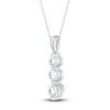 Thumbnail Image 3 of Jared Signature 3-Stone Diamond Necklace 1 ct tw Round 14K White Gold 19"