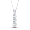 Thumbnail Image 4 of Jared Signature 3-Stone Diamond Necklace 1 ct tw Round 14K White Gold 19"