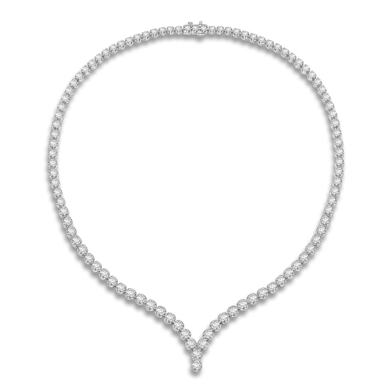 Diamond Tennis Necklace 20 ct tw Round 14K White Gold Jared