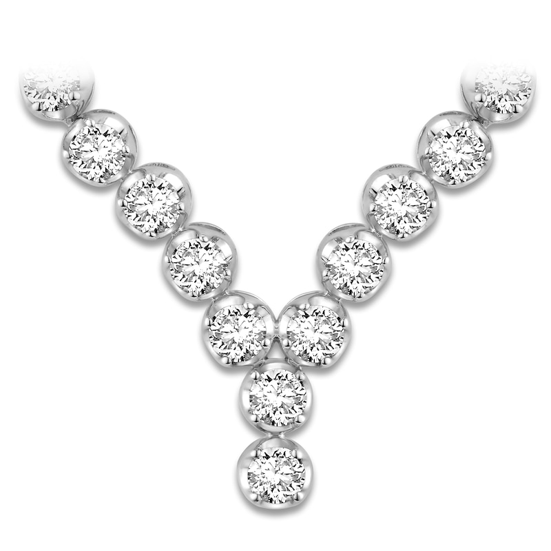 V-Shaped Diamond Tennis Necklace