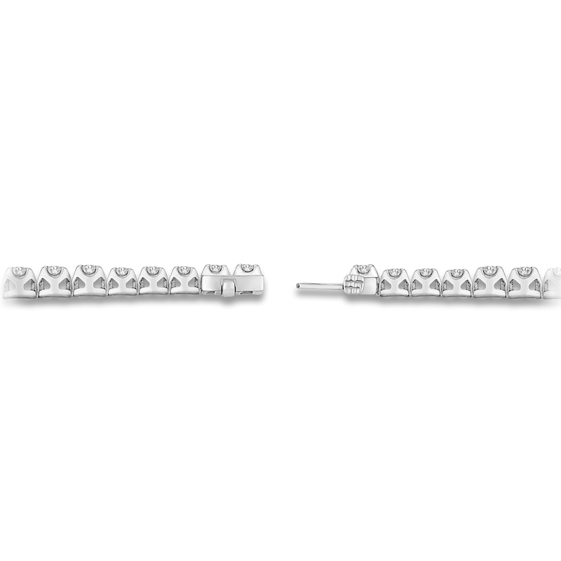 Main Image 4 of Diamond Tennis Necklace 20 ct tw Round 14K White Gold