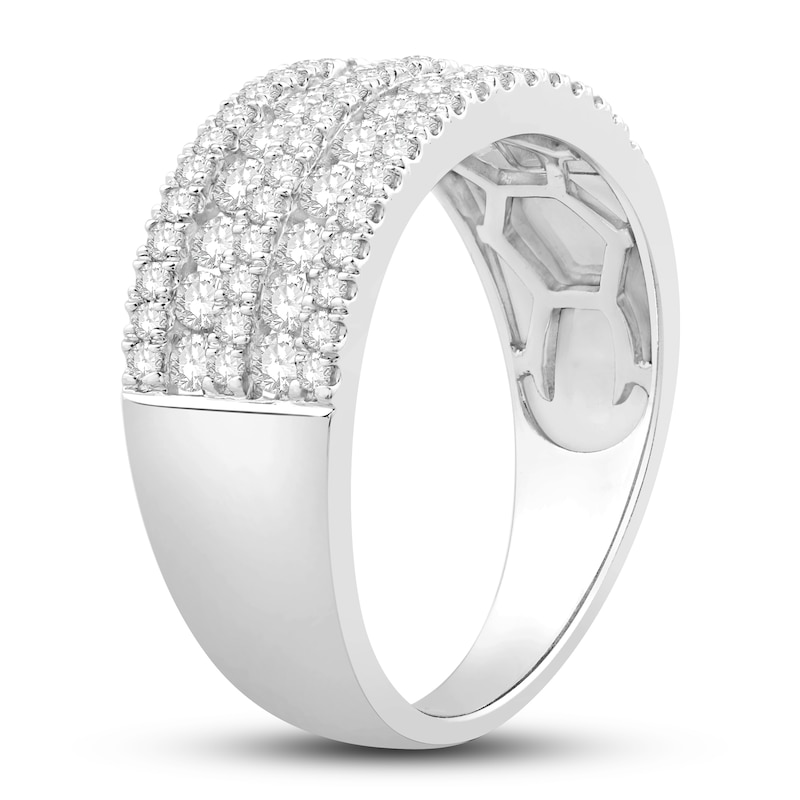 Main Image 2 of Diamond Anniversary Ring 1 ct tw Round 14K White Gold