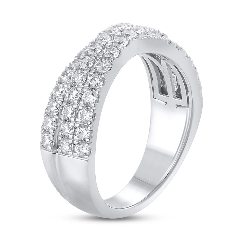 Diamond Anniversary Ring 1 ct tw Round 14K White Gold