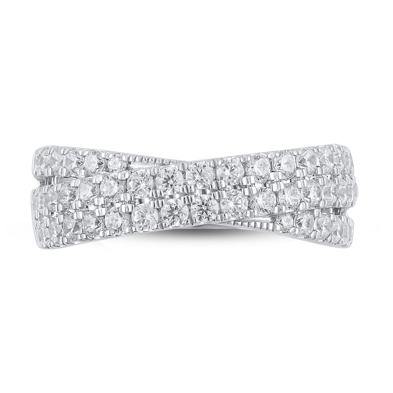 Main Image 3 of Diamond Anniversary Ring 1 ct tw Round 14K White Gold