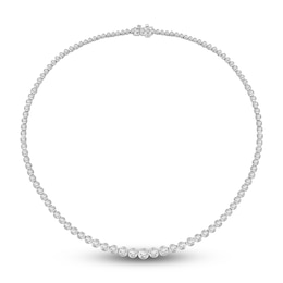Diamond Tennis Necklace 10 ct tw Round 14K White Gold