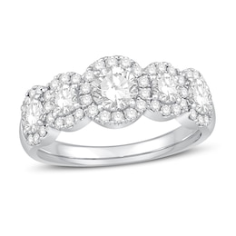 Diamond Ring 1-5/8 ct tw Round 14K White Gold