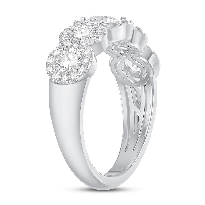 Main Image 2 of Diamond Ring 1-5/8 ct tw Round 14K White Gold