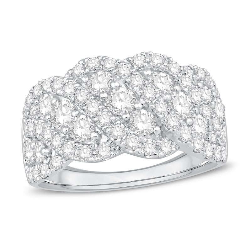 Main Image 1 of Diamond Ring 2 ct tw Round 14K White Gold