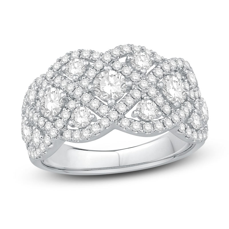 Main Image 1 of Diamond Ring 2 ct tw Round 14K White Gold