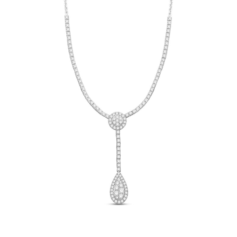 Main Image 1 of Diamond Necklace 2 ct tw Round 14K White Gold