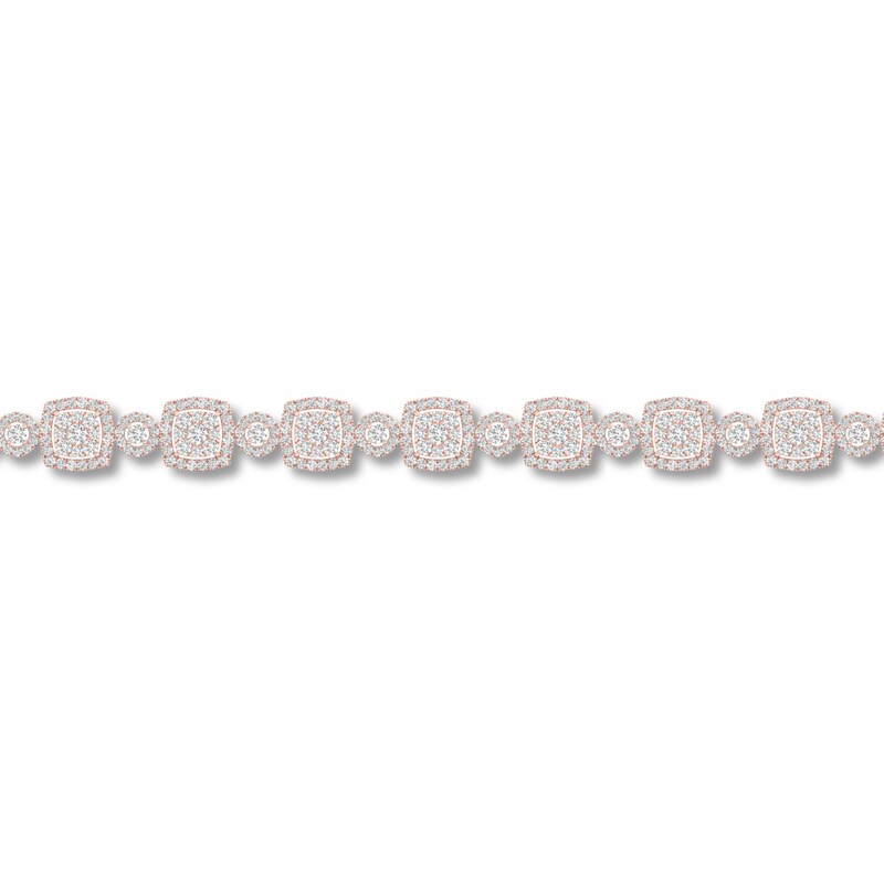 Diamond Bracelet 4 ct tw Round 10K Rose Gold