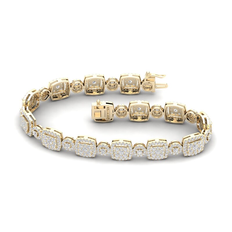 Diamond Bracelet 4 ct tw Round 10K Yellow Gold