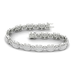 Diamond Bracelet 4 ct tw Round 10K White Gold