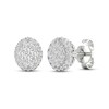 Thumbnail Image 1 of Certified Diamond Stud Earrings 1/2 ct tw Round 14K White Gold