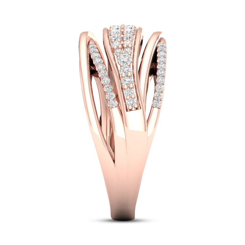 Main Image 3 of Certified Diamond Ring 5/8 ct tw Round 14K Rose Gold