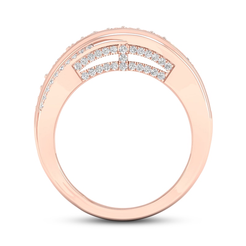 Main Image 4 of Certified Diamond Ring 5/8 ct tw Round 14K Rose Gold
