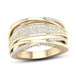Certified Diamond Ring 5/8 ct tw Round 14K Yellow Gold