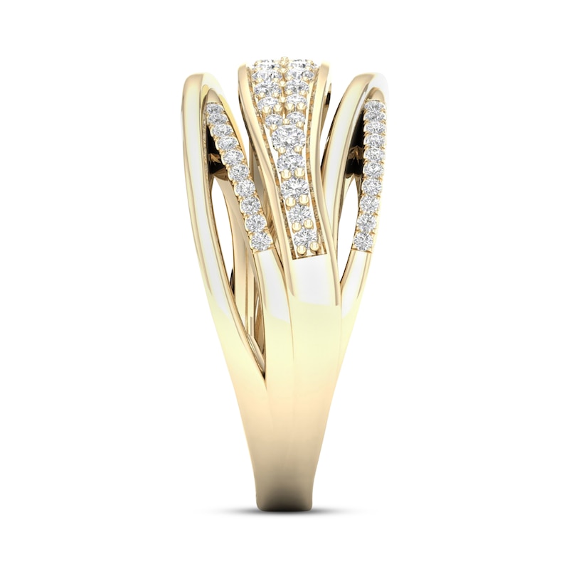 Main Image 3 of Certified Diamond Ring 5/8 ct tw Round 14K Yellow Gold