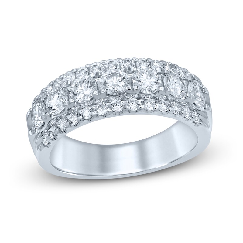 Main Image 1 of Diamond Anniversary Ring 1 1/2 ct tw Round 14K White Gold