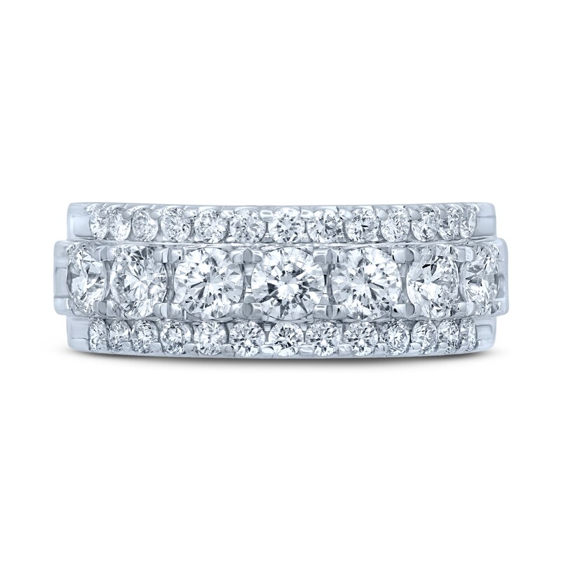 Main Image 3 of Diamond Anniversary Ring 1 1/2 ct tw Round 14K White Gold
