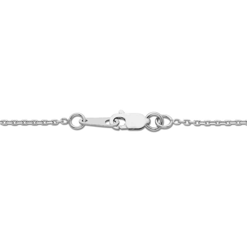 Diamond Necklace 3 ct tw Round 14K White Gold 18