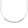 Thumbnail Image 1 of Diamond Necklace 1 ct tw Round/Baguette 14K White Gold 18"