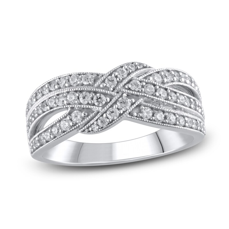 Main Image 1 of Diamond Anniversary Ring 1/2 ct tw Round 14K White Gold