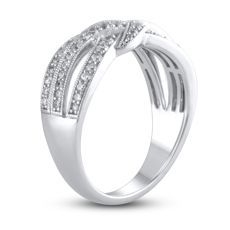 Main Image 2 of Diamond Anniversary Ring 1/2 ct tw Round 14K White Gold