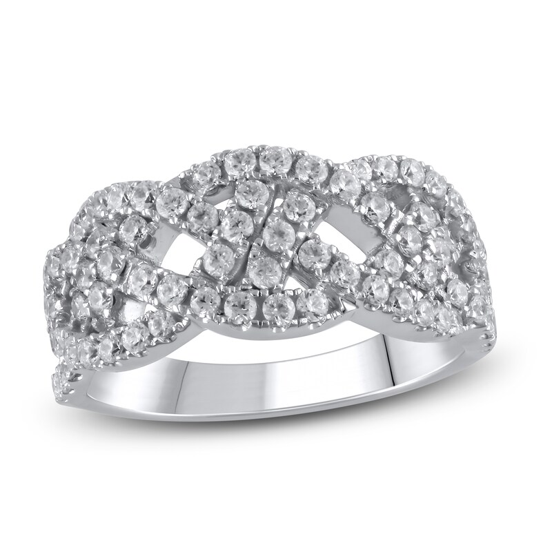 Main Image 1 of Diamond Anniversary Ring 1 ct tw Round 14K White Gold