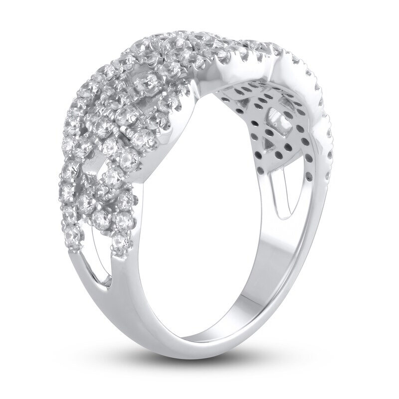Main Image 2 of Diamond Anniversary Ring 1 ct tw Round 14K White Gold