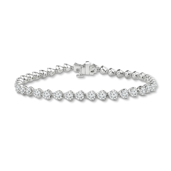 Jared Signature Diamond Tennis Bracelet 8 ct tw Round 14K White Gold 7.25"