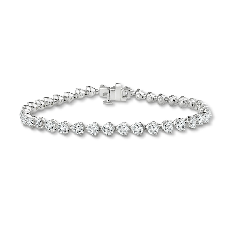 Main Image 1 of Diamond Tennis Bracelet 8 ct tw Round 14K White Gold 7.25"