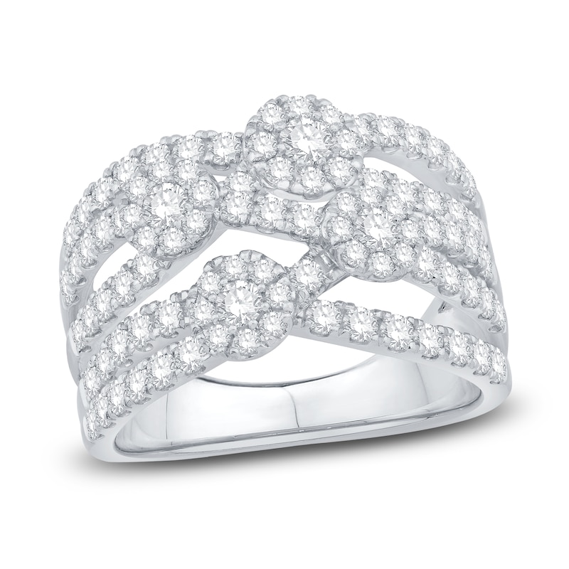 Main Image 1 of Diamond Ring 1-1/2 ct tw Round 14K White Gold
