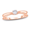 Thumbnail Image 1 of Diamond Solitaire Concave Engagement Ring 1/4 ct tw Round 14K Rose Gold (I2/I)